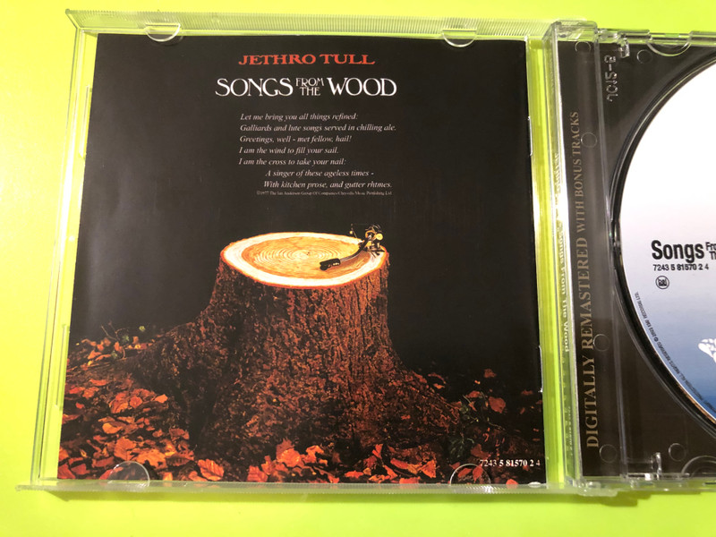 Chrysalis: Jethro Tull — Songs From the Wood, Chrysalis / EMI (Audio CD, 2003 Remaster + Bonus) (0724358157024) 