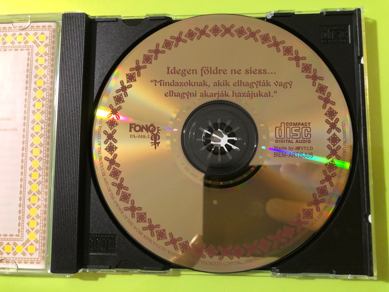 Fonó: Kallós Zoltán — Idegen Földre Ne Siess..., Fonó Records (Audio CD, 1997) (5998048504824) 