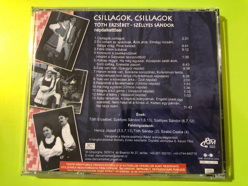 Dancs Market: Csillagok, Csillagok — Tóth Erzsébet & Széllyes Sándor, Dancs Market Records (CD, 2004) (CsillagokCsillagok) 