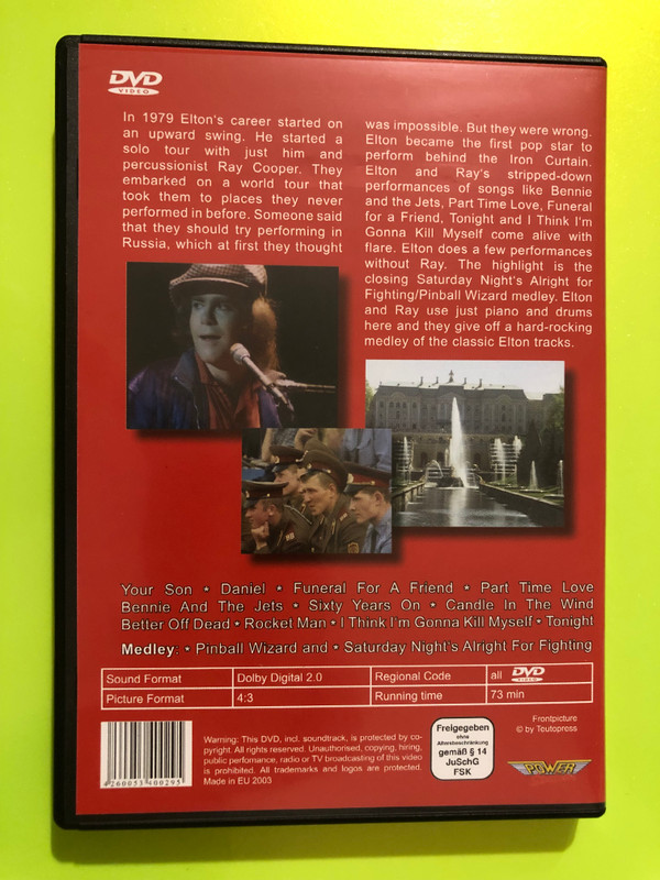 Elton John — To Russia with Elton, Power (DVD, 2003) (4260053400295) 