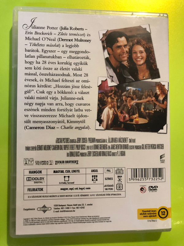 My Best Friend's Wedding — Julia Roberts, Sony Pictures / TriStar (DVD, 1997) (5996255732252)