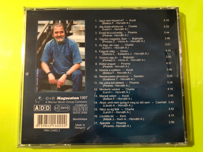 Jég dupla whiskyvel — Válogatás Horváth Attila dalszövegeiből, Magneoton (Audio CD, 1997) (0739842160220) 