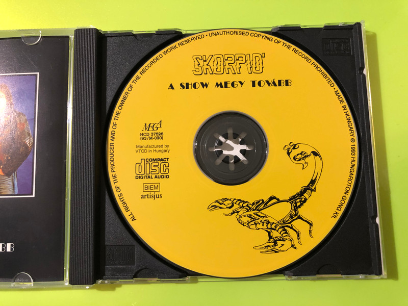 Skorpió — A Show Megy Tovább, Mega / Hungaroton-Gong (Audio CD, 1993) (5499181752628) 