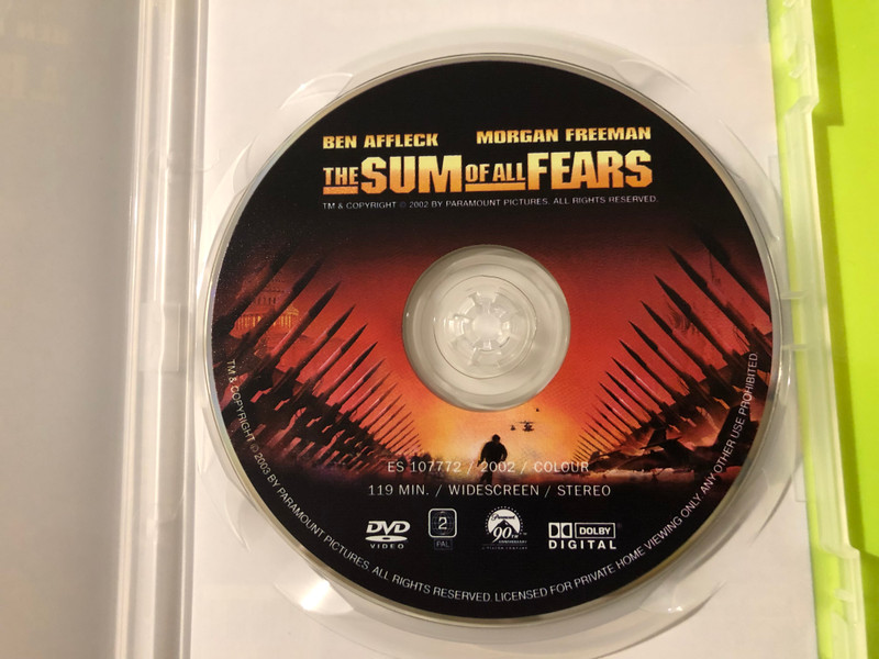 Phil Alden Robinson — The Sum of All Fears (A rettegés arénája), Paramount Pictures (DVD) (5996255711684) 