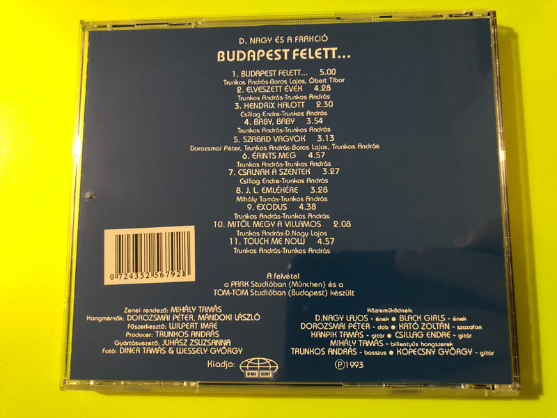 D. Nagy és a Frakció — Budapest Felett..., EMI / Quint (Audio CD) (0724352567928)