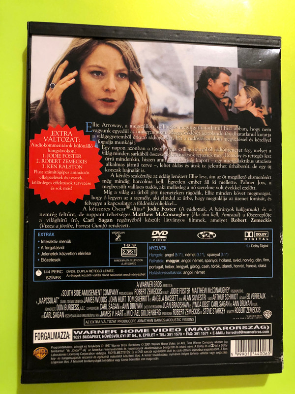 Kapcsolat — Contact, Warner Bros. (DVD) (5999010440065)