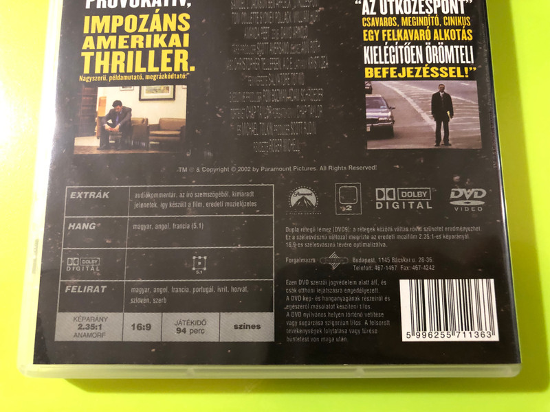 Ütközés Pont — Changing Lanes, Paramount Pictures (DVD) (5996255711363)