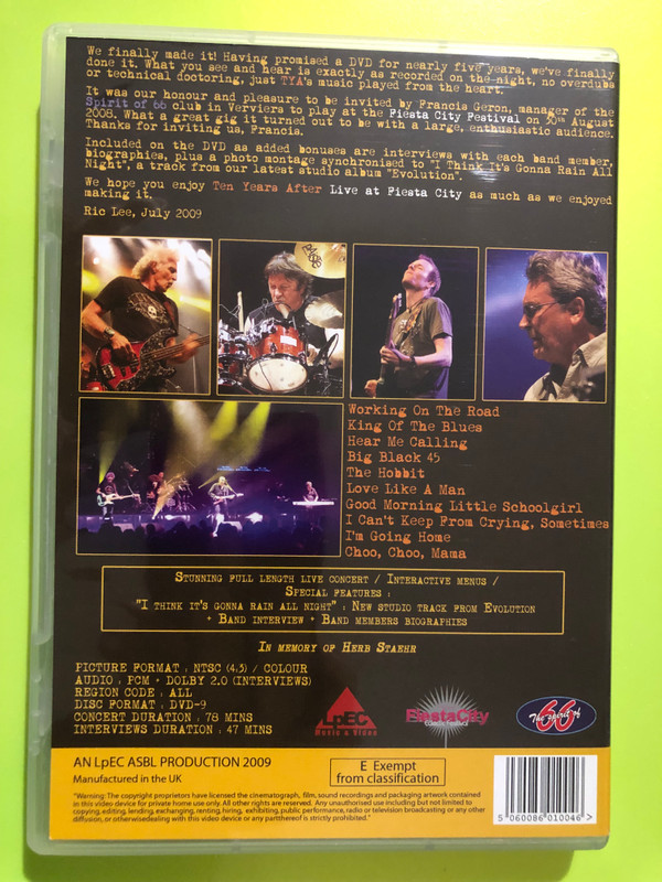 Ten Years After — Live at Fiesta City, LpEC Music & Video (DVD) Signed (5060086010046)