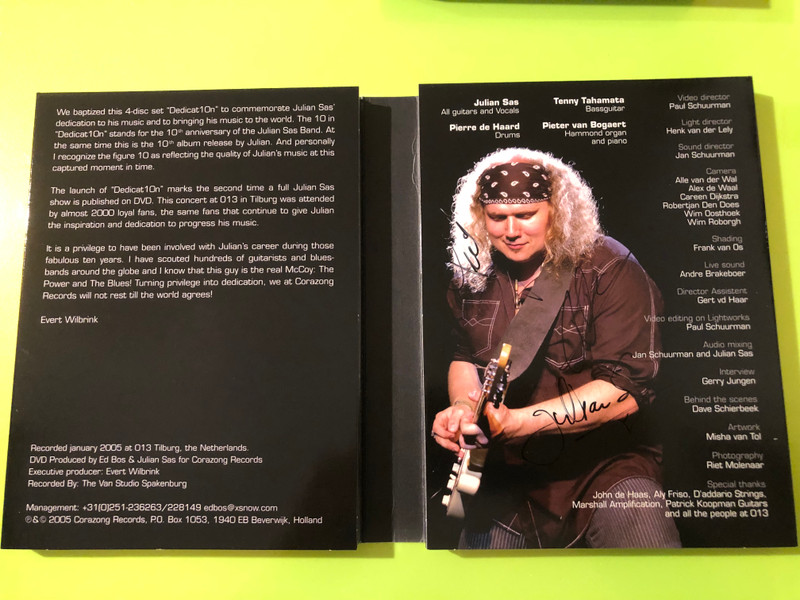 Julian Sas — Dedicat10n, CoraZong Records (Box Set, 2DVD+2CD) (850295001868)