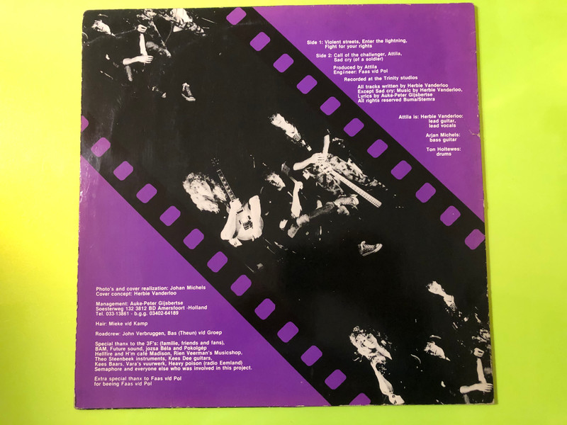 Attila — Violent Streets, Private Press (12" Vinyl, Mini-LP) Signed (NR 880314)