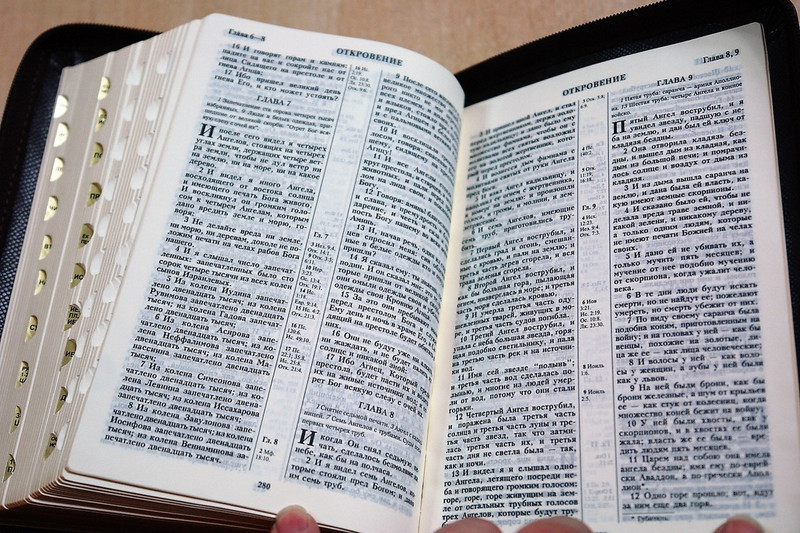 Russian Synodal Bible CROSS on Cover Русская Библия Синодальный перевод / Brown Luxury Leather Cover with Golden Edges and Zipper and Thumb Index (9789664120781) 