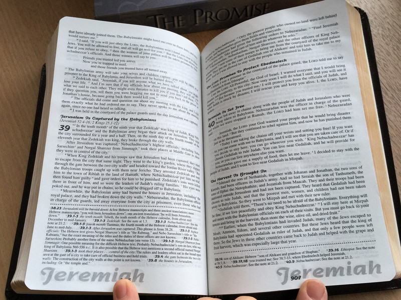 The Promise Bible CEV 3495 / Contemporary English Version the Promise Bonded Leather Black / Gilded-Gold Page Edges Nelson