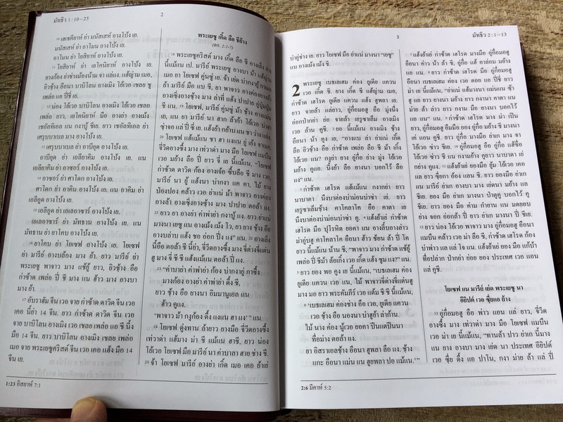 Bisu Language New Testament with Thai Script / Color Maps, and Color Pictures at the End  / 毕苏语 a Loloish language of Thailand