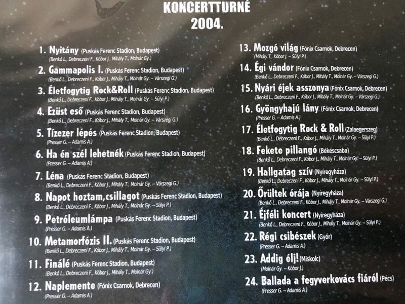 Omega - Koncertturné 2004. / Omega együttes / Benkő László, Debreczeni Ferenc, Kóbor János, Mihály Tamás, Molnár György / Rockinform Special / Region 2 PAL DVD Hungarian Concert (5998557197463)