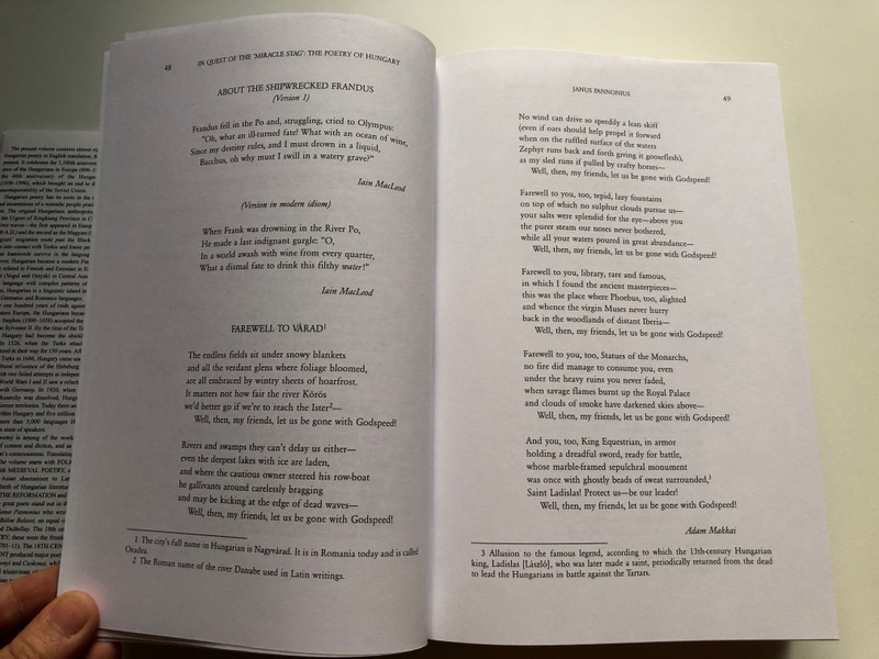 In Quest of the Miracle Stag The Poetry of Hungary - Volume 1 by Adam Makkai  An Anthology of Hungarian Poetry from the 13th Century to the Present in English Translation, Vol 1. (9789638602428)
