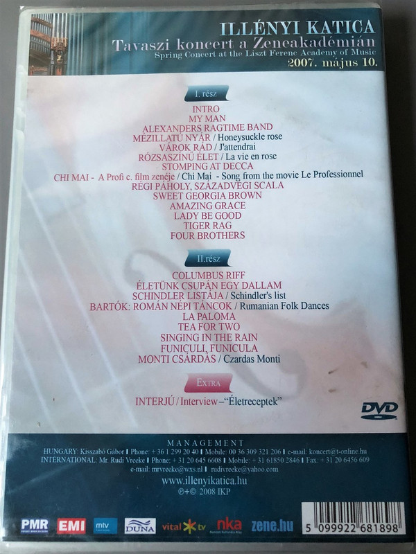 Tavaszi koncert a Zeneakadémián (DVD) Illényi Katica / Spring Concert at the Liszt Ferenc Academy of Music 2007 May 10