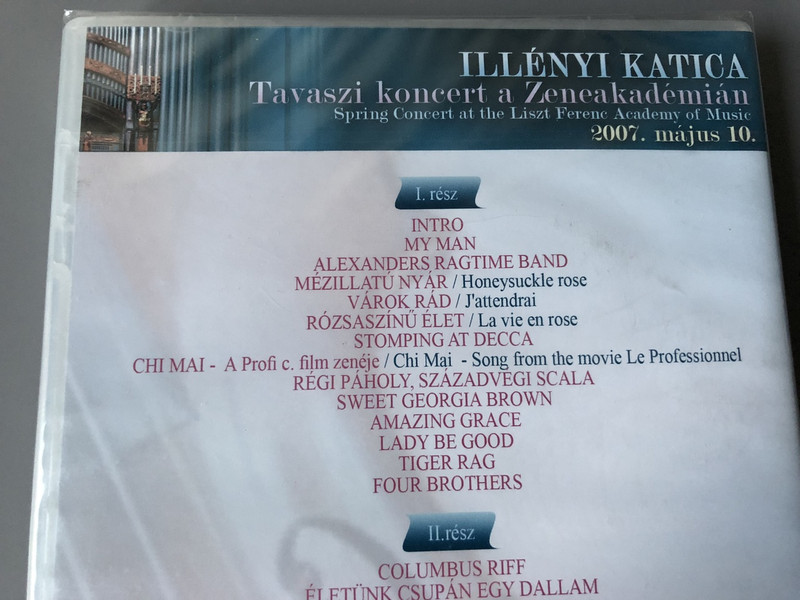 Tavaszi koncert a Zeneakadémián (DVD) Illényi Katica  Spring Concert at the Liszt Ferenc Academy of Music 2007 May 10  Audio English, Hungarian (5099922681898)