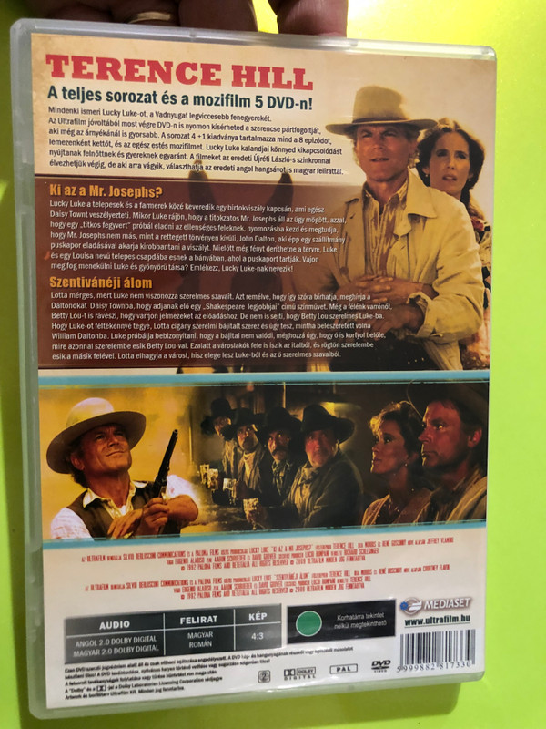 Lucky Luke DVD 1991 /  Audio: English and Hungarian / Subtitle: Hungarian and Roman / Starring: Paloma Films and Reteitalia / Directed by: Terence Hill