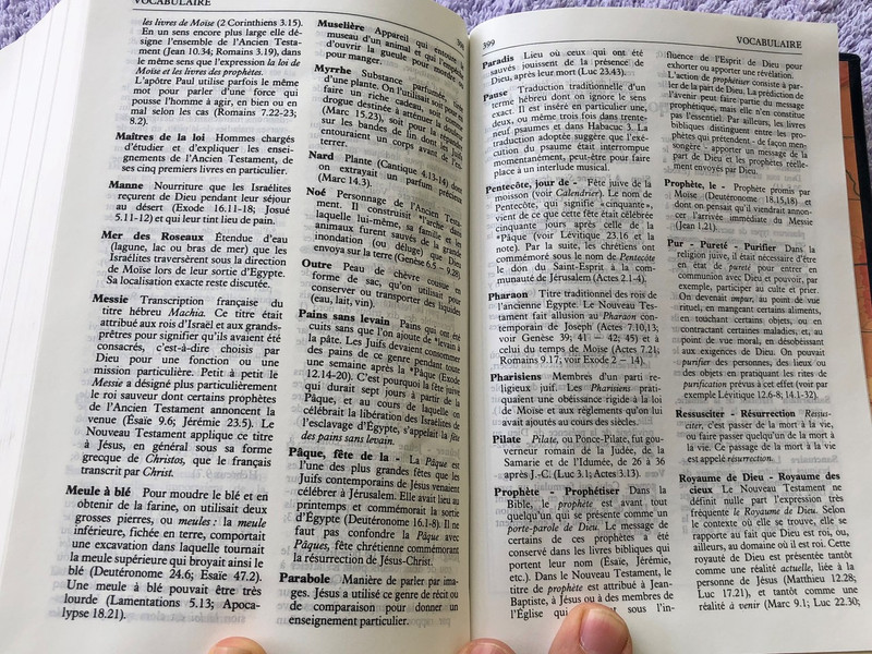 French Bible / La Bible Ancien et Nouveau Testament / Traduit du grec et de l'hébreu en français courant / 1995 Print FC053 Size