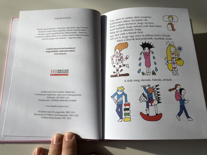 Örülj, hogy lány! - Be glad it's a Girl! / Janikovszki Éva / Réber László rajzaival / 10. Kiadás - 10. Edition / HUNGARIAN LANGUAGE HARDCOVERED BOOK (9789631199048)