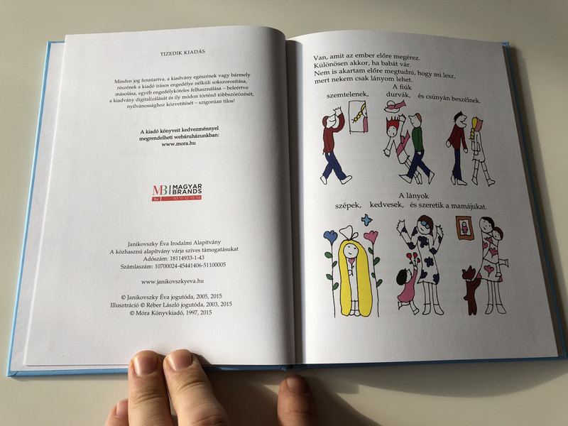  Örülj, hogy Fiú! - Be glad it's a Boy! / Janikovszki Éva / Réber László rajzaival / 10. Kiadás - 10. Edition / HUNGARIAN LANGUAGE HARDCOVERED BOOK (9789631199031)