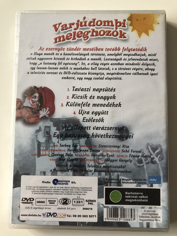 Varjúdombi meleghozók 2. lemez DVD Video 2008 Colorful Hungarian Cartoon (5999883108857)