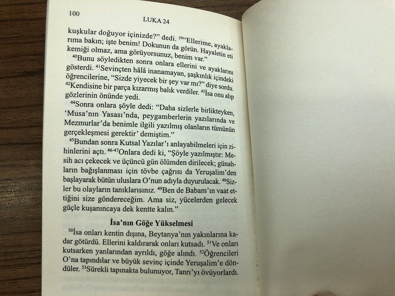 Incil / Luka / The Gospel According to Luke in Turkish language / Yeni Yaşam Yayınları 2009 (9789759062590)