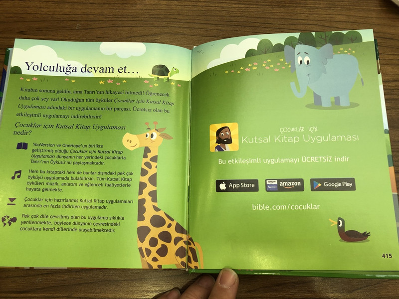 Storybook Bible in Turkish Language / Çocuklar için Kutsal Kitap Uygulaması - Öykü Kitabı / YouVersion / Hardcover (9789754621105)