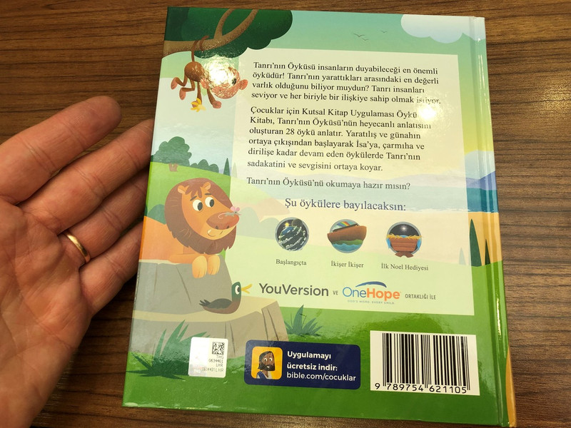 Storybook Bible in Turkish Language / Çocuklar için Kutsal Kitap Uygulaması - Öykü Kitabı / YouVersion / Hardcover (9789754621105)