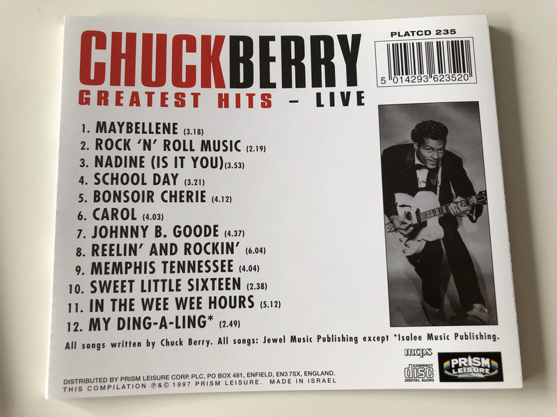 Chuck Berry - Greatest Hits Live / Audio CD 1997 / American singer, songwriter
