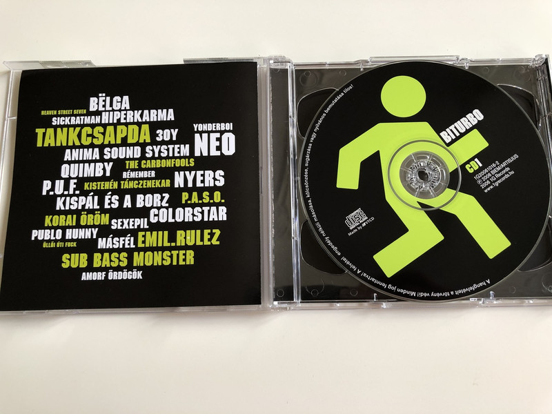 Biturbó 2 CD Válogatás - Hungarian Artists / Audio CD 2006 / Tankcsapda, Neo, Anima System, Emil Rulez, Hiperkarma, Quimby, Kistehén tánczenekar, Yonderboi és még sok mások.. (5999880904155)