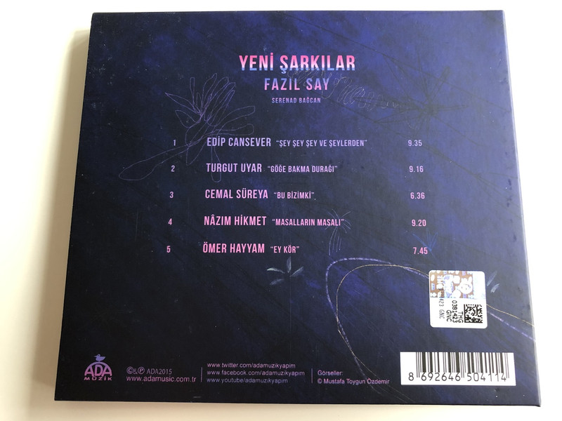 Yeni Şarkılar - Fazil Say / Turkish CD 2015 (8692646504114)