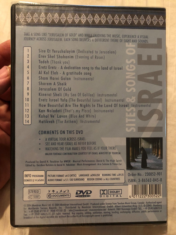 Sites & Songs of Israel / DVD 2004 / Visually breathtaking & Heartfelt Musical Journey Across Israel (4011222300522) ISBN 3865620450
