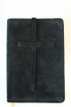 Russian Black Untreated Leather Bound Bible with Golden Edges and Thumb Indexes