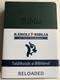Hungarian Karoli Reloaded Bible PU Imitation Leather Cover Dark Green / Magyar Biblia revideált Károli középméretű, sötétzöld, műbőr / Words of God and Words of Jesus in RED (5999883910559)