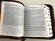 Leather Bound Bible in Czech language - Ecumenical translation / Brown with zipper & thumb index / Pismo Svaté Starého a Nového Zakona / Český Ekumenický překlad / Česká biblicka společnost 2015 (9788075450036)