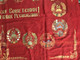 Soviet Collector's Item - Lenin Flag from The Soviet Union / Beautiful Large Flag with The Portrait of Vladimir Ilich Lenin and State Emblems of The Soviet Union States / Sovjet Made Flag Collector's Item from CCCP / U.S.S.R. 5577  