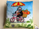 Little Mole Pillow 25x25cm - summer / Krtek polštář, léto / Kissen Maulwurf, sommer / Kisvakond párna, nyár / Designed and Hand made in Czech Republic / 99984F (8590121503501)