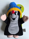 Krtek - Little Mole blue cap hand puppet 25cm / Krteček modr. kulich, manasek / Maulwurf, Mütze blau handpuppe / Kisvakond téli sapkás - kézi báb / 20906Q (8590121500302)