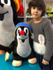 Krtek 50 cm kulich modrý MÚ Brno / Plush Little Mole with knitted take-off cap / Maulwurf 50cm Mütze blau / Kisvakond kék téli sapkás / 43906A / Ages 0+ (8590121439060)
