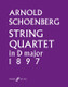 Schönberg, Arnold: String Quartet in D major (parts) / Faber Music