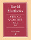 Matthews, David: String Quartet No.1 (score) / Faber Music