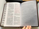 Szent Biblia / Hungarian Holy Bible with words of Jesus in RED / Genuine Leather bound Brown Cover, Goltmos Reden edges, 2 bookmark ribbons, Thumb Indexed / Bőrkötés, Barna színű / Jézus szavai piros kiemeléssel / Pacords 2020 9786155526619