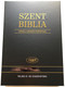 Szent Biblia / Hungarian Holy Bible with words of Jesus in RED / Genuine Leather bound Brown Cover, Goltmos Reden edges, 2 bookmark ribbons, Thumb Indexed / Bőrkötés, Barna színű / Jézus szavai piros kiemeléssel / Pacords 2020 9786155526619