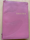 Pink Russian Bible with family pages (gift, wedding, children, events) / розовая Библия с семейными страницами / Pink Leather bound with zippe, indexes, buttonr and golden edges / Mid Size / Russian Bible Society 2017