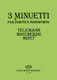 3 MINUETTI  (Telemann, Boccherini, Bizet)  Transcribed and edited by Bántai Vilmos – Bántainé Sipos Éva  sheet music (9790080131961)