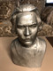 Maxim Gorky Bust — Soviet Metal Sculpture (19.5 cm)
