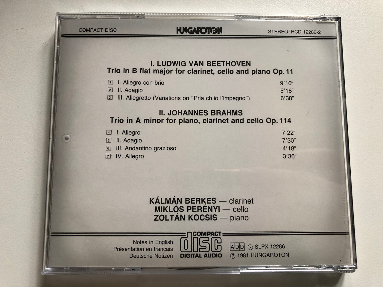 https://cdn11.bigcommerce.com/s-62bdpkt7pb/products/0/images/314199/Beethoven_Brahms_-_Clarinet_Trios_In_B_Flat_Major_Op._11_in_A_Minor_Op._114_-_Klmn_Berkes_Mikls_Pernyi_Zoltn_Kocsis_Hungaroton_Audio_CD_1981_Stereo_HCD_12286-2_7__78288.1701333542.1280.1280.JPG?c=2