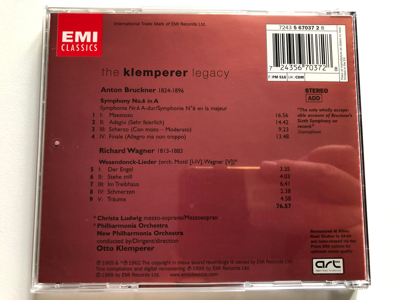 https://cdn11.bigcommerce.com/s-62bdpkt7pb/products/0/images/314277/The_Klemperer_Legacy_Bruckner_-_Symphonie_6_Wagner_Wesendonck-Lieder_-_Christa_Ludwig_New_Philharmonia_Orchestra_Philharmonia_Orchestra_EMI_Classics_Audio_CD_Stereo_1999_724356703728___47575.1701410042.1280.1280.JPG?c=2