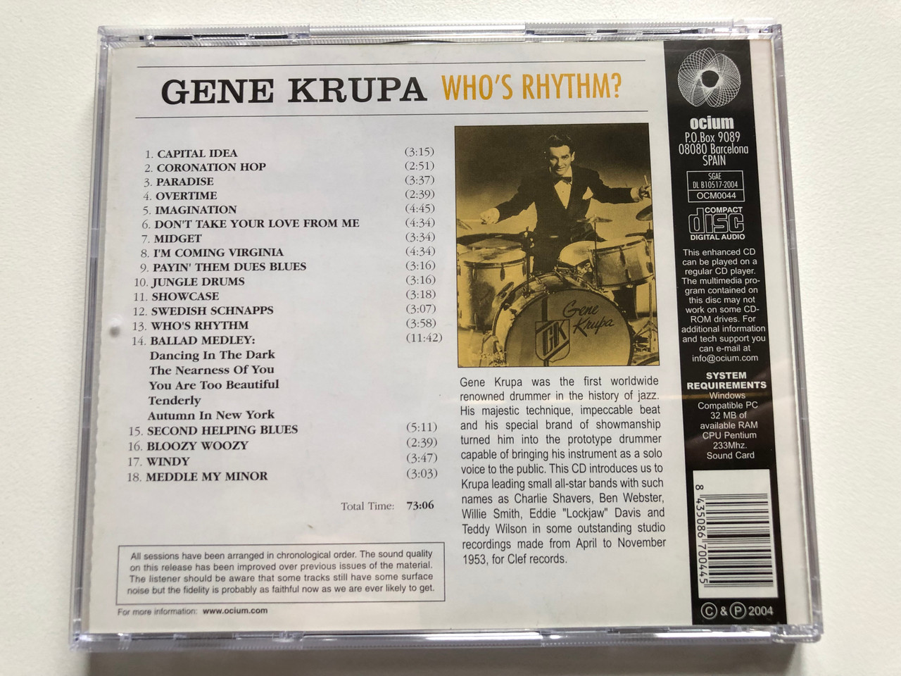 https://cdn11.bigcommerce.com/s-62bdpkt7pb/products/0/images/317092/Gene_Krupa_Whos_Rhythm_-_All_Star_Small_Group_Recordings_Ben_Webster_Charlie_Shavers_Eddie_Davis_Teddy_Wilson_Willie_Smith_Ocium_Audio_CD_2004_OCM_0044_2__36523.1703144400.1280.1280.JPG?c=2